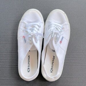 White backless sneakers
